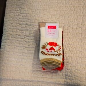 3 pair holiday socks Three